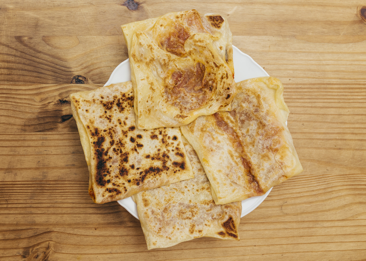 Top down view of Algerian crepes